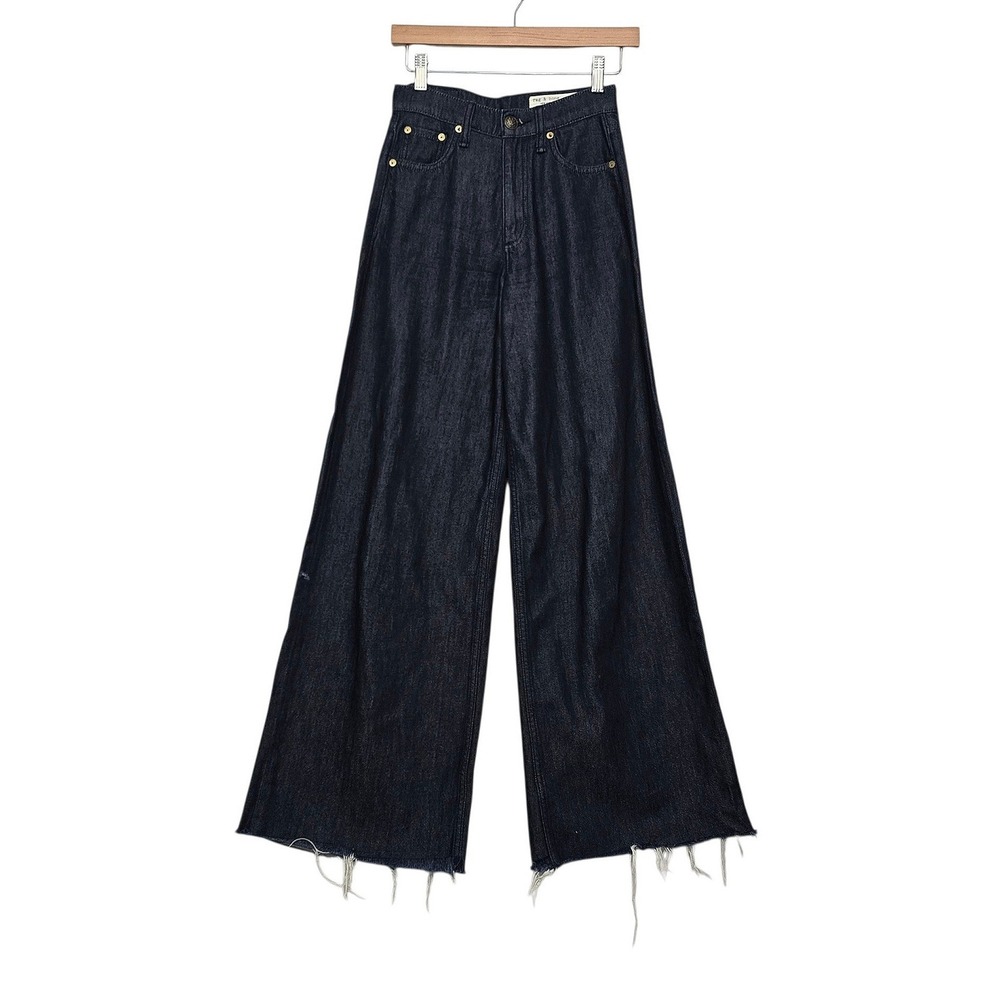 Rag & Bone Sofie High-Rise Ultra Wide Leg Jeans Rinse Dark Wash Womens Size 23